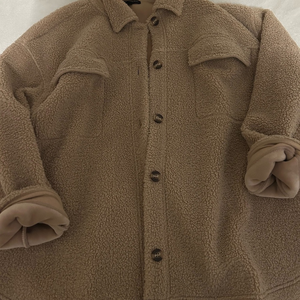 Banana Republic Tan Sherpa/Teddy Jacket